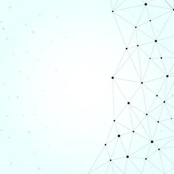 Minimal Tech Network Background with Dotted Connections Stock Illustration