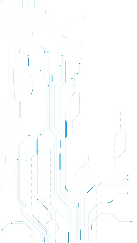 Minimal technology circuit lines bright white background blue nodes, clean paths Stock Footage 334128412