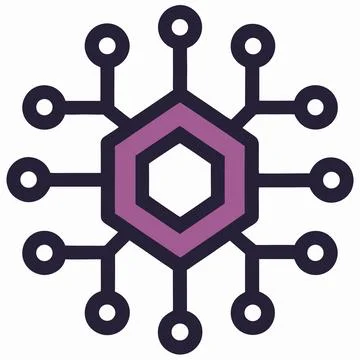Minimal Technology Icon Abstract Circuit Board Graphic Stock Illustration