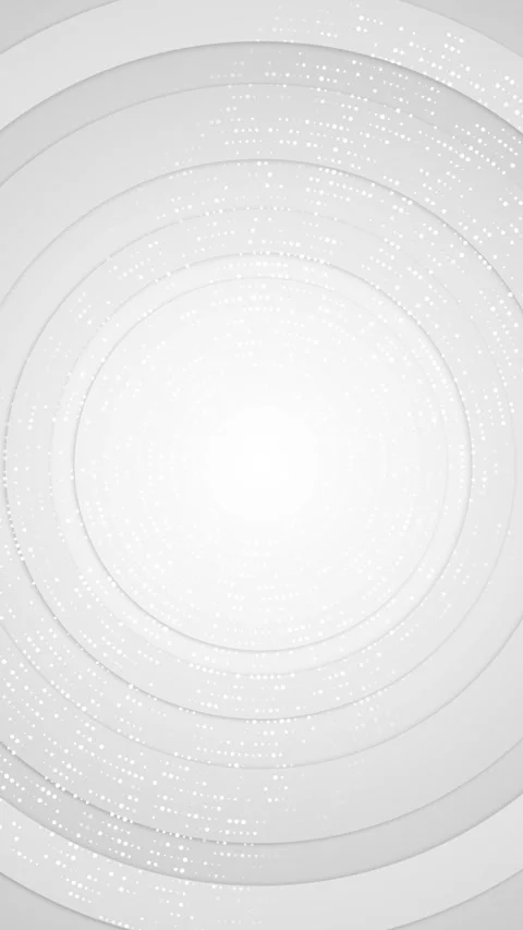 Minimal technology ring background radial dots, circles, bright central space. c Stock Footage 340452052