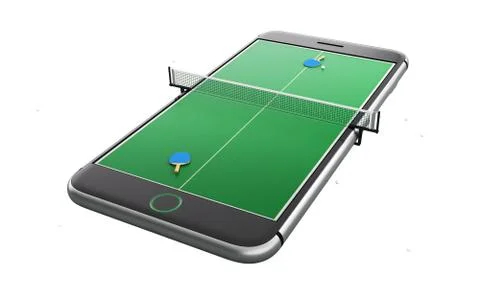 Minimal tennis table white background design image Stock Illustration