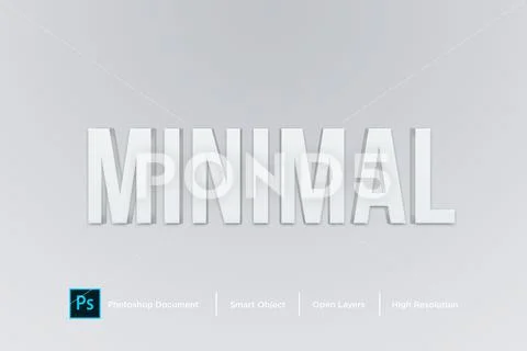 Minimal text effect Design Photoshop Layer Style PSD Template