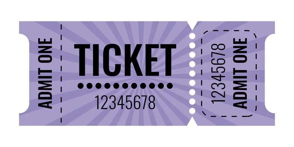 Minimal ticket template with dotted elements Stock-Illustration