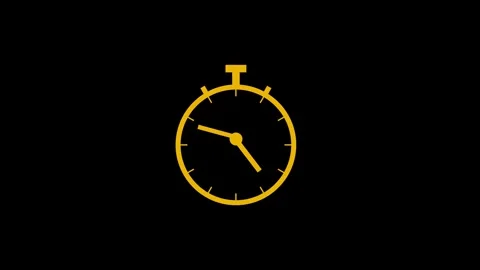 Minimal Time Countdown Clock Icon Spinning Loop Stock Footage 325331761