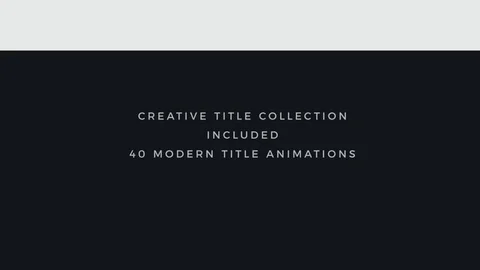 Minimal Title +40 Stock After Effects