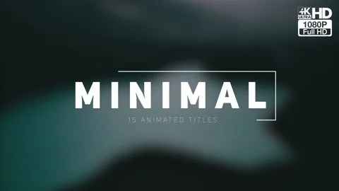 Minimal Titles 4K Stock After Effects