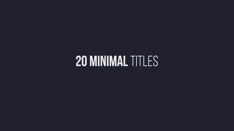 Minimal Titles Stock After Effects
