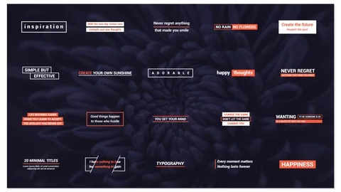 Minimal Titles 스톡 After Effects