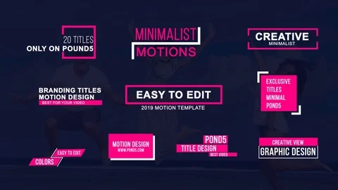Minimal Titles  After Effects	Stock