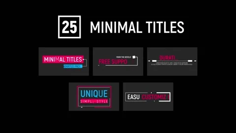 Minimal Titles Stock After Effects