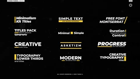 Minimal Titles Стоковые After Effects