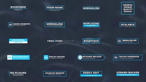 Minimal Titles and Lower Thirds 6 Stock After Effects