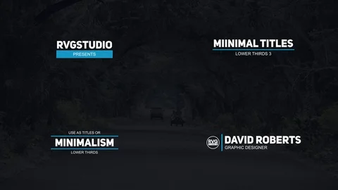 Minimal Titles &amp; Lower Thirds 3 After Effects stock