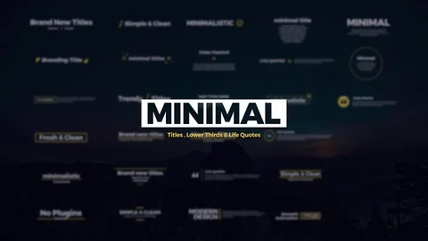 Minimal Titles & Lower Thirds Stock After Effects