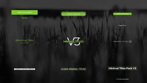 Minimal  Titles Pack V3 Stock After Effects