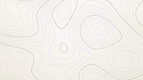 Minimal topographic map contour lines slowly moving on warm white 스톡 동영상 348620951