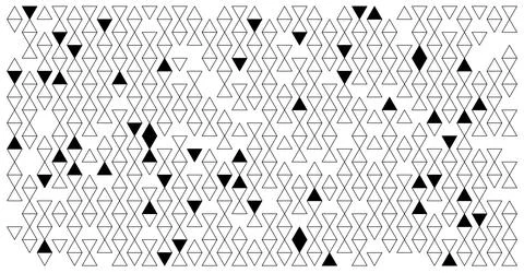 Minimal Triangular Grid With Random Black Fills Illustrazione stock
