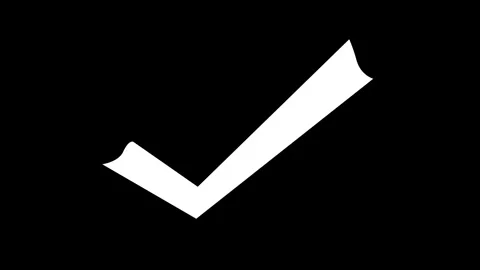 Minimal UI Checkmark Icon Animation for Mobile and Web Applications Stock Footage 337016458