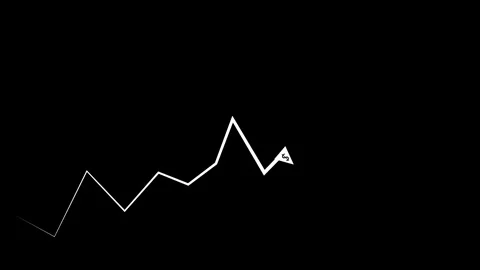 Minimal upward line growth progress and success concept animation Stock Footage 340383524