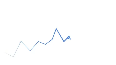Minimal upward line growth progress and success concept animation Stock Footage 340383991