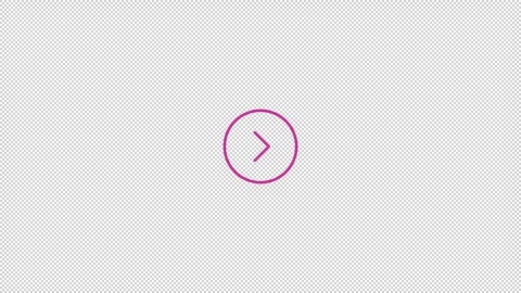Minimal V-shaped Arrow In Thin Outline Circle Loop Transparent 스톡 동영상 347496267