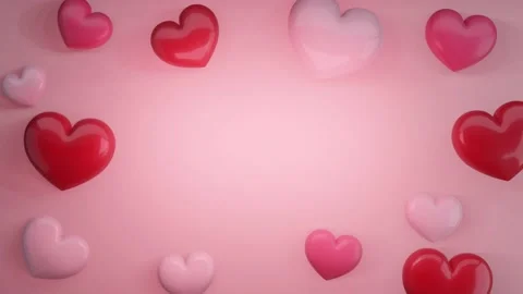 Minimal valentine heart background Stock Footage 229687401