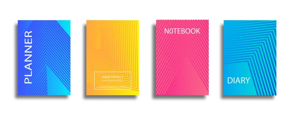 Minimal vector abstract cover notebook design. Planner and diary cover for pr Stockillustratie