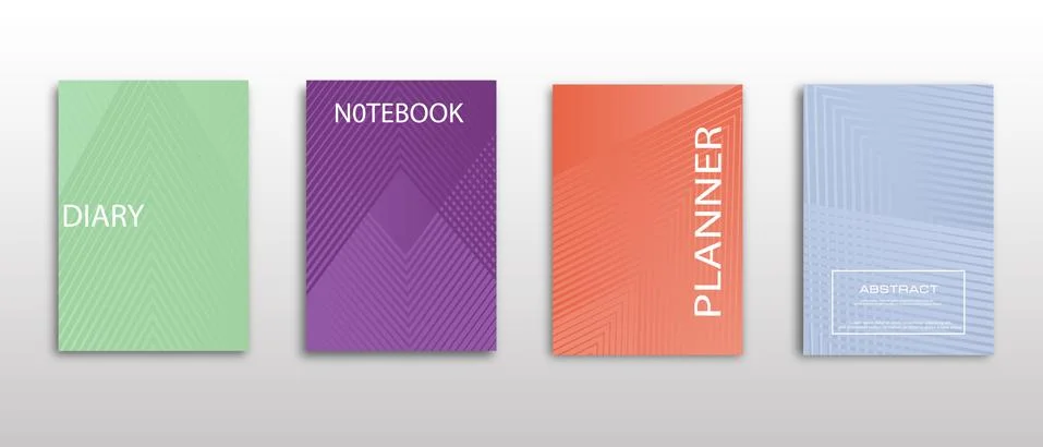 Minimal vector abstract cover notebook design. Planner and diary cover for pr Stockillustratie