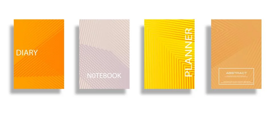 Minimal vector abstract cover notebook design. Planner and diary cover for print Stock Illustration