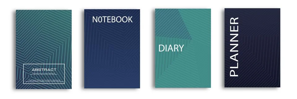 Minimal vector abstract cover notebook design. Planner and diary cover for print Stock Illustration
