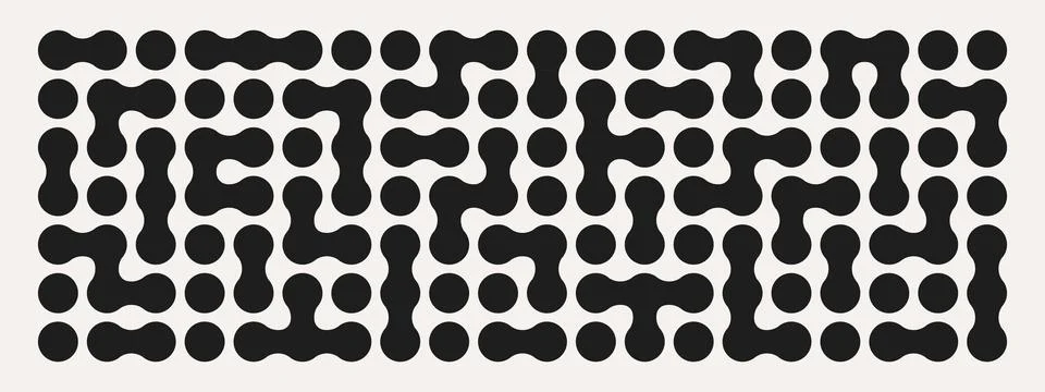 Minimal vector background with abstract dot and metaball shapes. Modern geo.. Stock Illustration