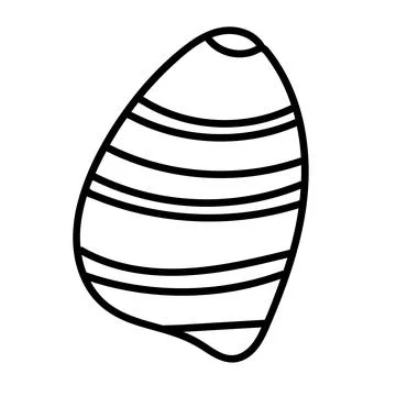 Minimal vector contour drawing of a seashell in elegant line art style. Stockillustratie