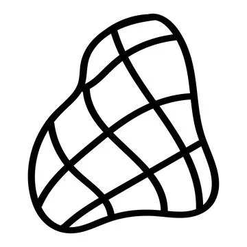 Minimal vector contour drawing of a seashell in elegant line art style. Stock Illustration