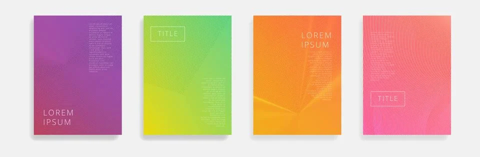 Minimal Vector covers design. Cool halftone gradients. 库存插图