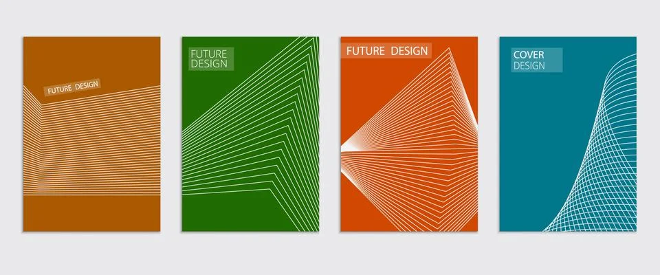Minimal Vector covers design. Cool halftone gradients. Future Poster template Stock Illustration