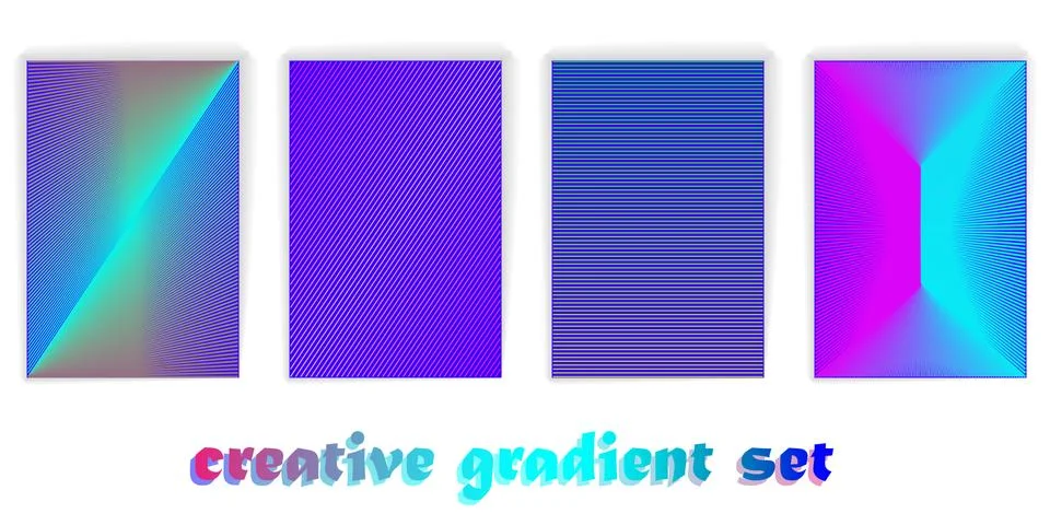 Minimal Vector covers design. Cool halftone gradients. Future Poster template Stock Illustration