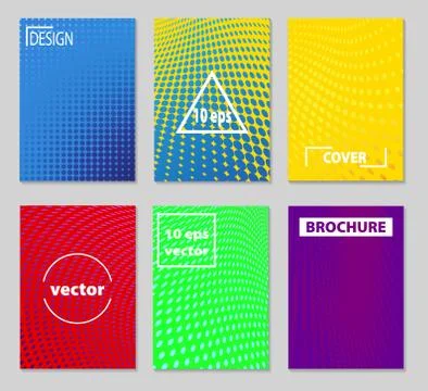 Minimal Vector covers design. Cool halftone gradients. Future Poster template Stock Illustration