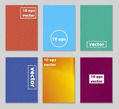 Minimal vector covers design. Cool gradients. Future geometric template, 10 e Stock Illustration