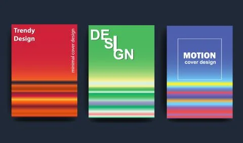 Minimal vector covers design. Cool gradients. Future geometric template. Stock Illustration