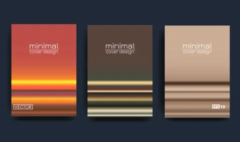 Minimal vector covers design. Cool gradients. Future geometric template. Stock Illustration