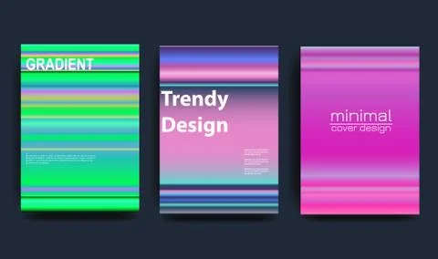 Minimal vector covers design. Cool gradients. Future geometric template. Illustrazione stock