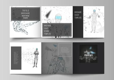 The minimal vector editable layout of two square format covers design template Illustrazione stock