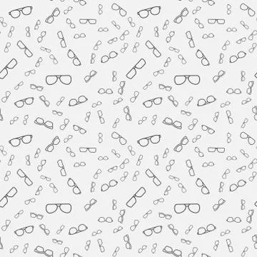 Minimal vector eyeglasses seamless pattern Stock Illustration