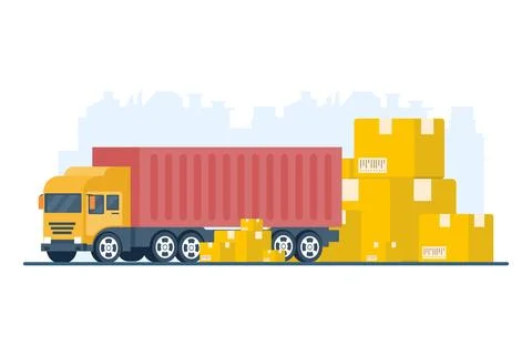 Minimal vector icon illustration for logistics and cargo delivery Illustration
