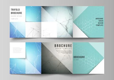 Minimal vector layout. Modern covers design templates for trifold square Stock Illustration