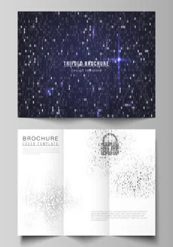 The minimal vector layouts. Modern creative covers design templates for trifold Stock Illustration