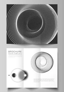 The minimal vector layouts. Modern creative covers design templates for trifold Stock Illustration