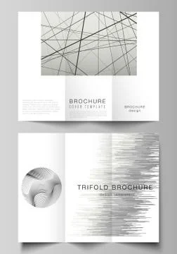 The minimal vector layouts. Modern creative covers design templates for trifold Stock Illustration