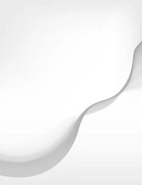 Minimal vertical white background with simple light gray wave Stock Illustration