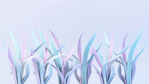 Minimal violet plants Stock Illustration